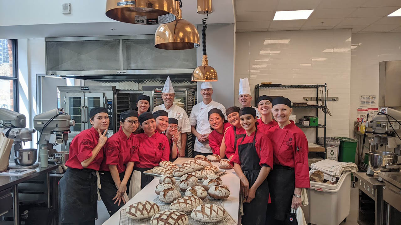 Bakery and Pastry Arts Management management students at Fanshawe College.