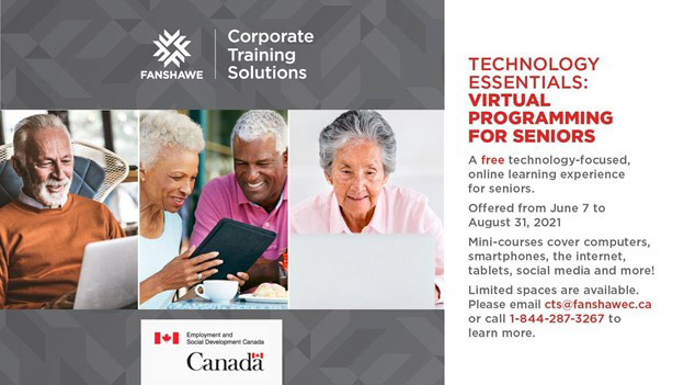 Header image for the article CTS Fanshawe launches free virtual programming for seniors