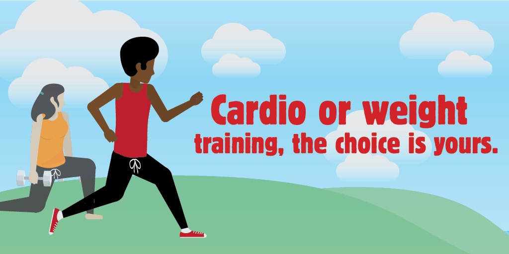 Header image for the article Cardio or weight training, the choice is yours
