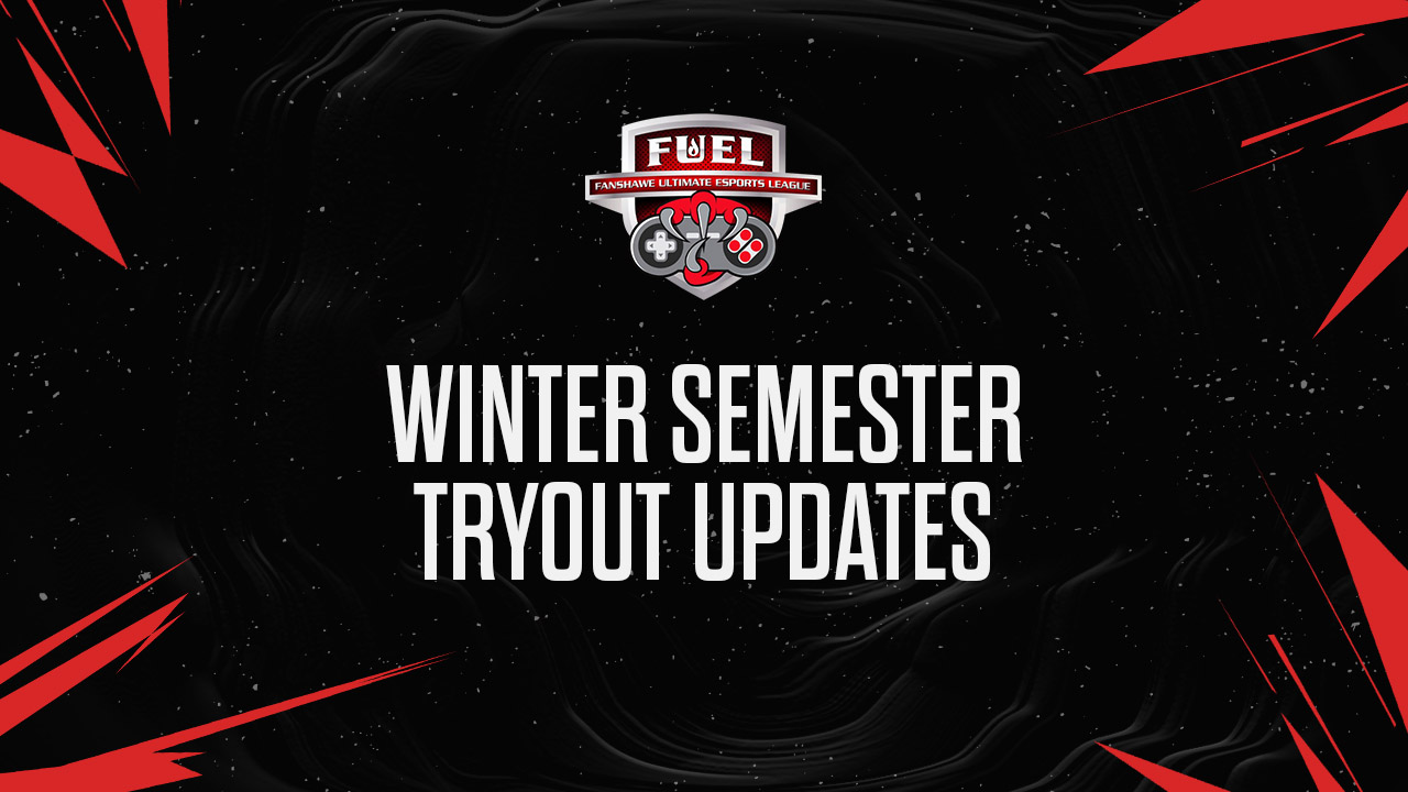 Graphic featuring the words: Winter semester try-out updates beneath the Fuel logo
