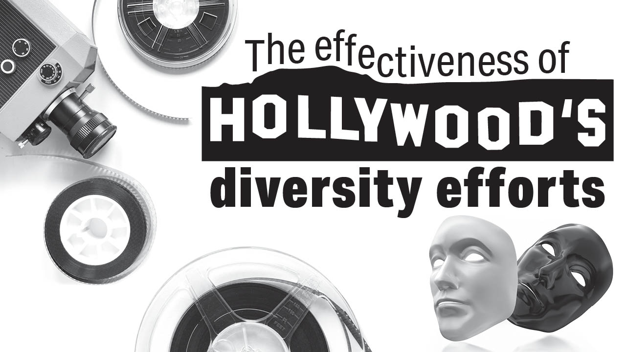 Graphic showing the title: The effectiveness of Hollywood's diversity efforts