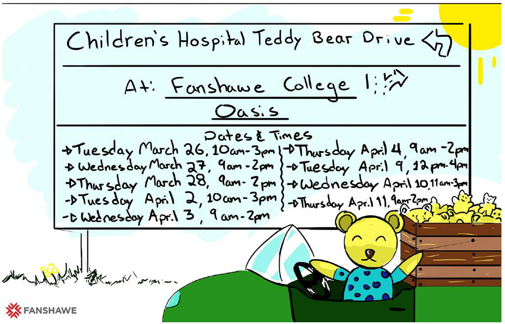 Teddy Bear drive poster