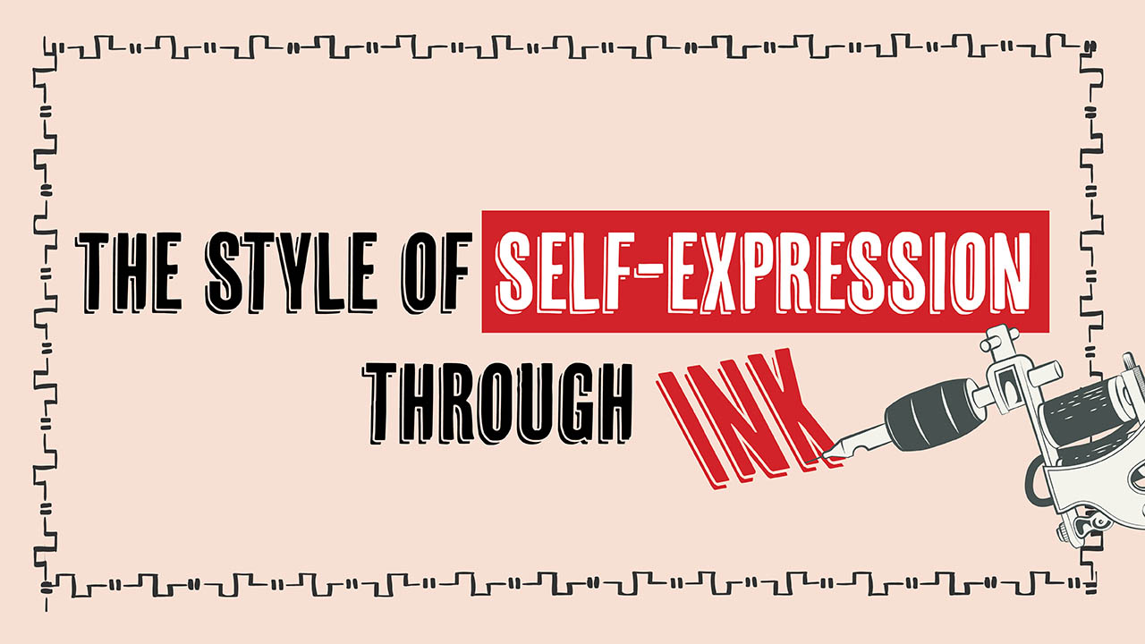 Graphic showing the title, The style of self-expression through ink