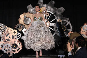 Fashion students upcycle trash into wearable art photos