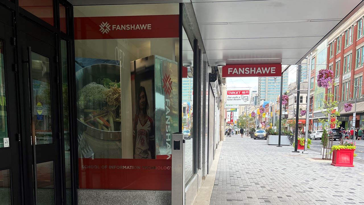 Exterior of Fanshawe's Downtown London campus