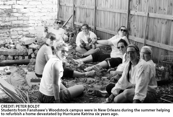 Header image for the article Woodstock students help to rebuild NOLA