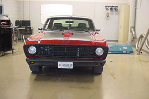 Fanshawe faculty and students restore a 1967 Ford Falcon for Fanshawe's 50th anniversary photos