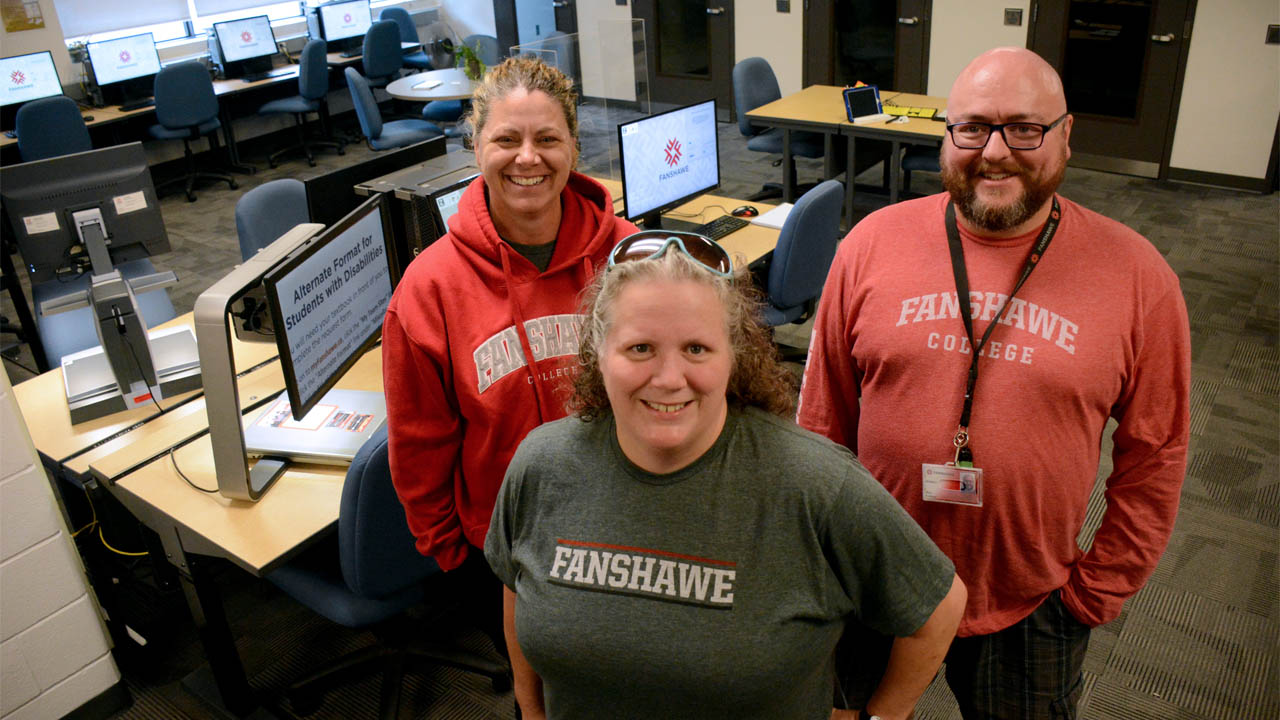 Staff at Fanshawe's Inclusive Technology Centre