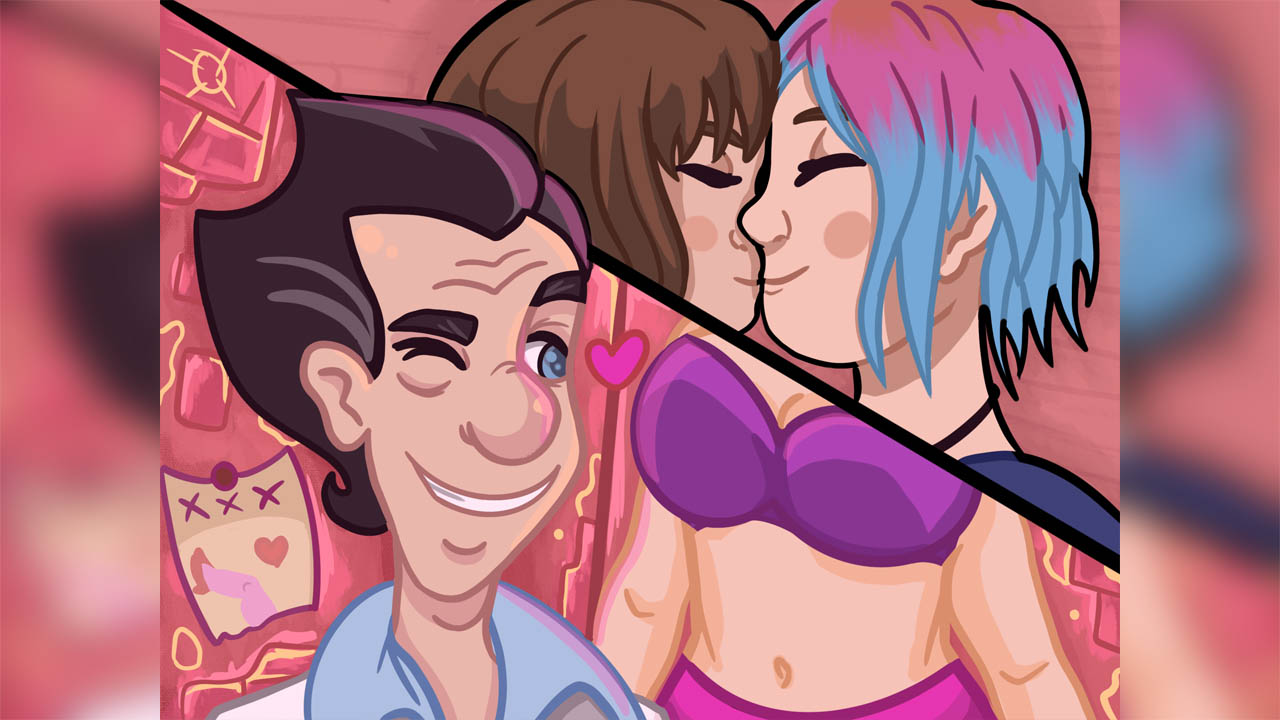 Illustration of characters from Leisure Suit Larry