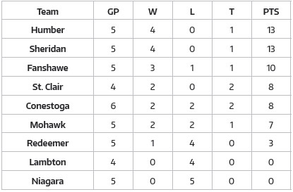 Soccer standings