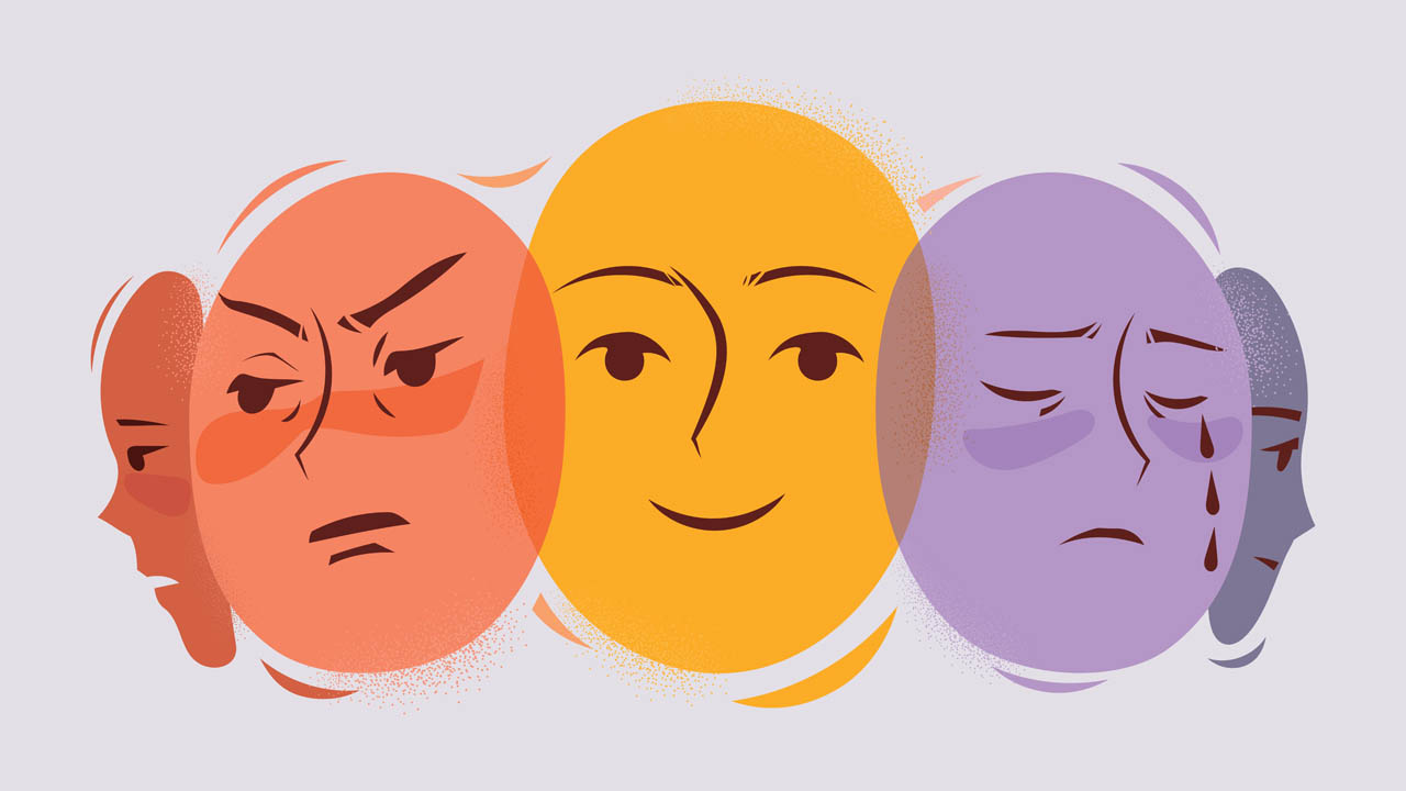 Illustrations showing different emotions.