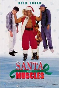 santa with muscles poster