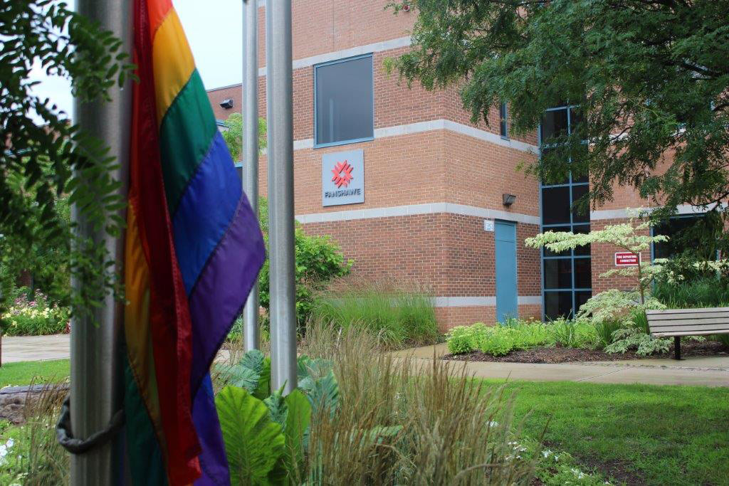 Pride flag at Fanshawe