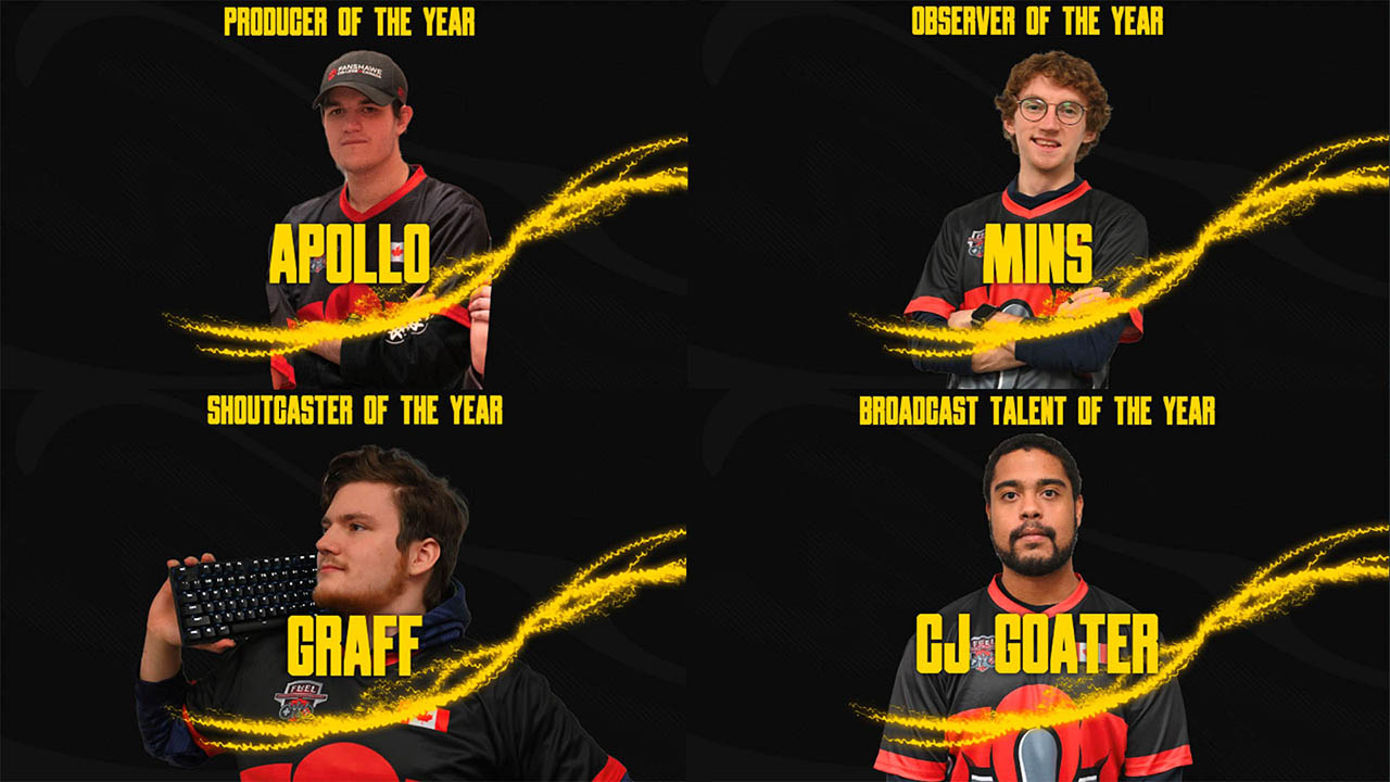 A graphic showing various Fuel award winners
