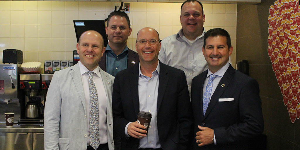 Mayor Matt Brown with owners and operators of London McDonalds restaurants