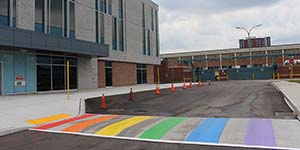 Fanshawe paints rainbow crosswalk outside Wellness and Fitness Centre photos
