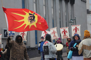 "Our world is falling apart": Local protesters march against pipeline, RCMP photos