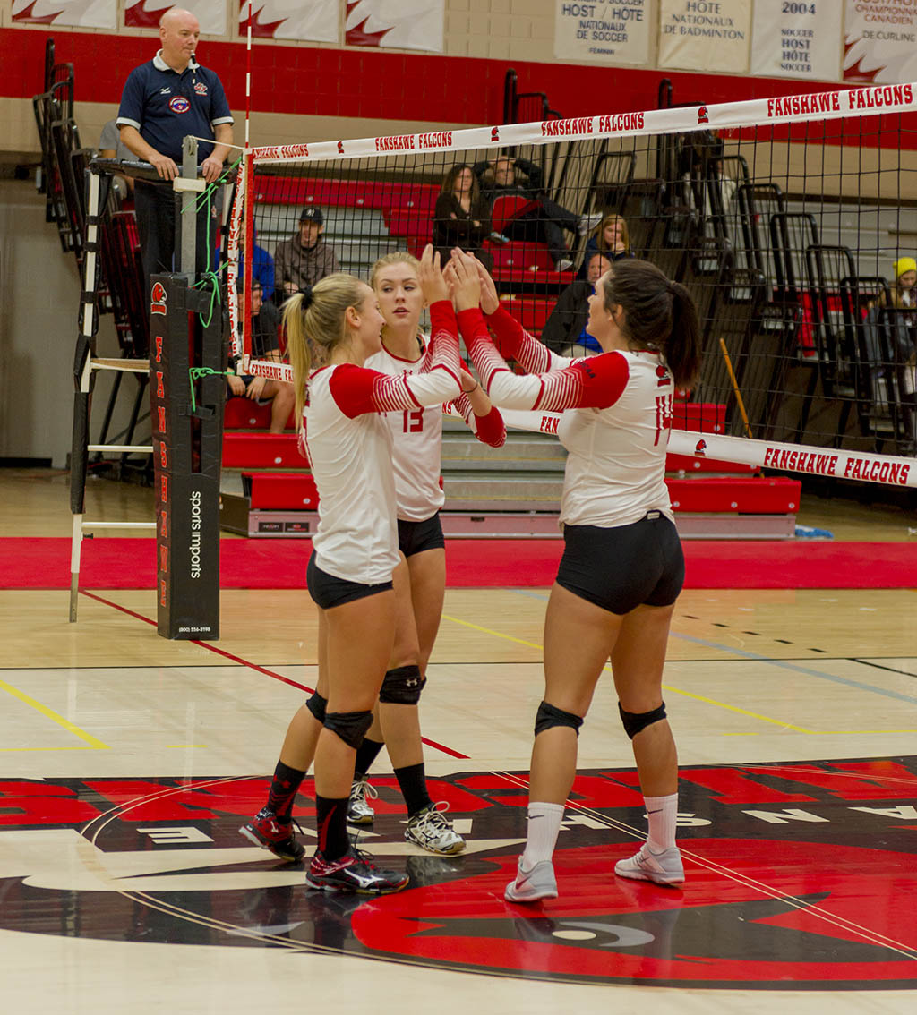 Fanshawe volleyball action from November 26th, 2016